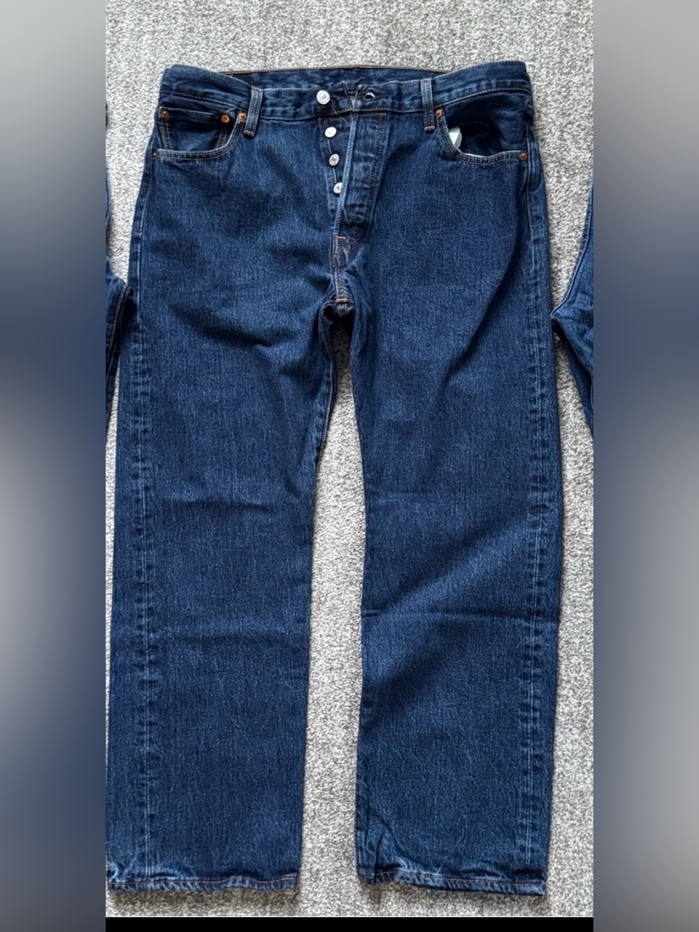 Levi's Men's Straight Dark Blue Button-Fly Jeans